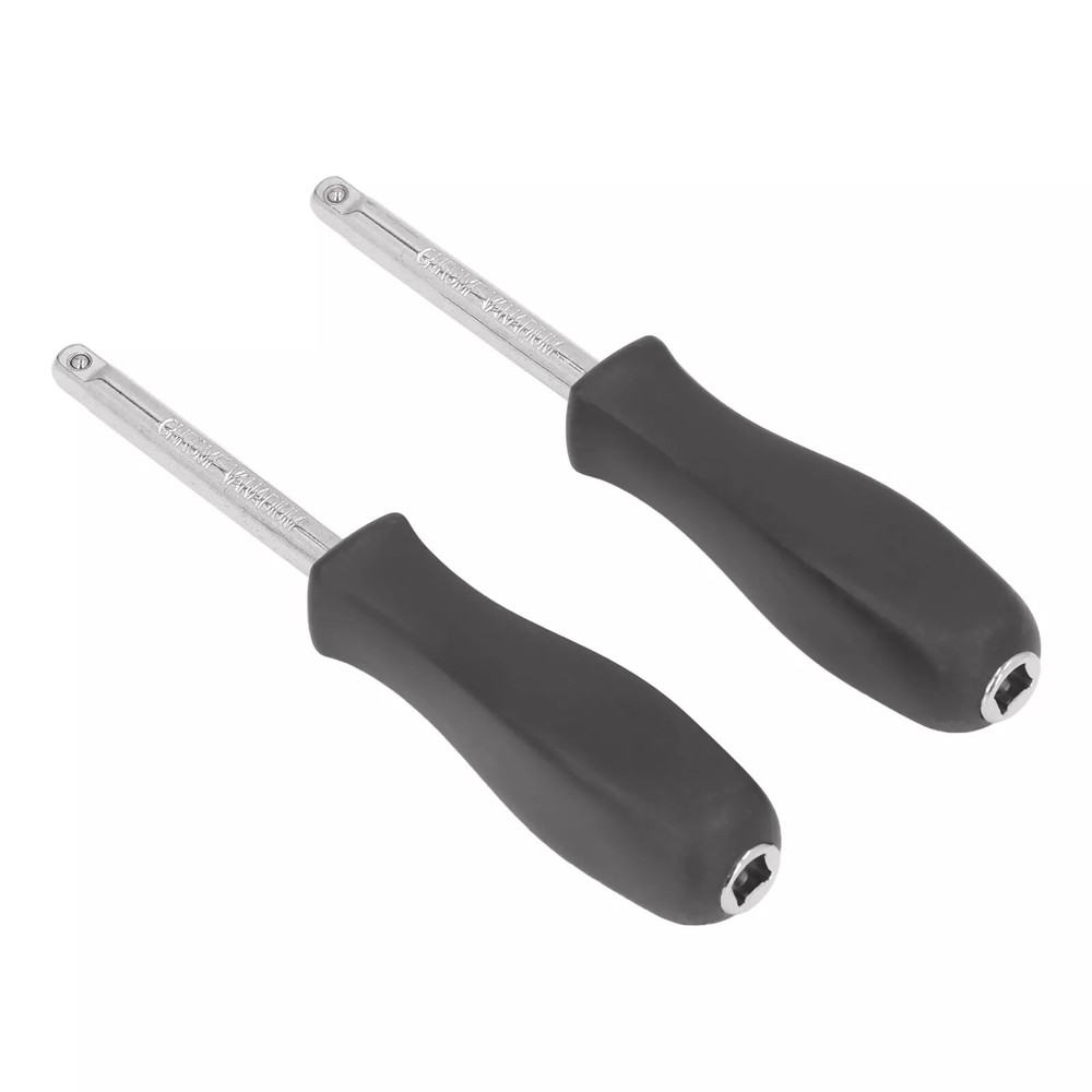 8PCS 1/4 inch Drive Extension Bar Socket Adapter Nut Driver Spinner Black Handle