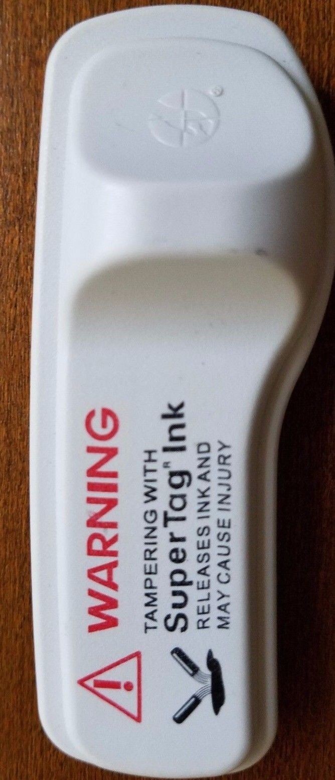 1,000 GENUINE SENSORMATIC® BRAND SUPERTAG® WITH INK, PIN INCLUDED PREOWNED, GREY