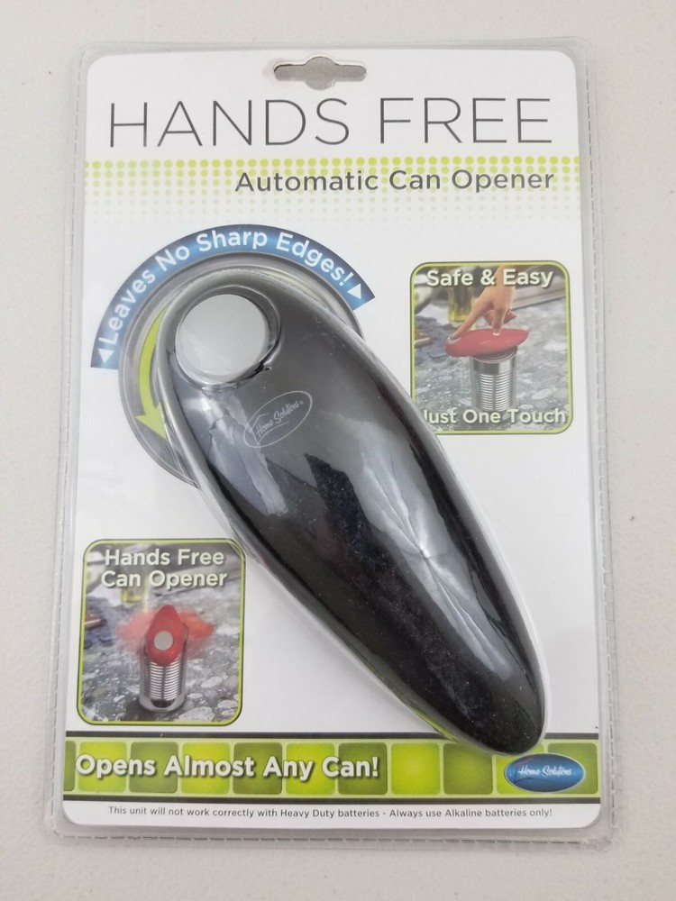 NEW Home Solutions Hands Free Automatic Can Opener -  BLACK