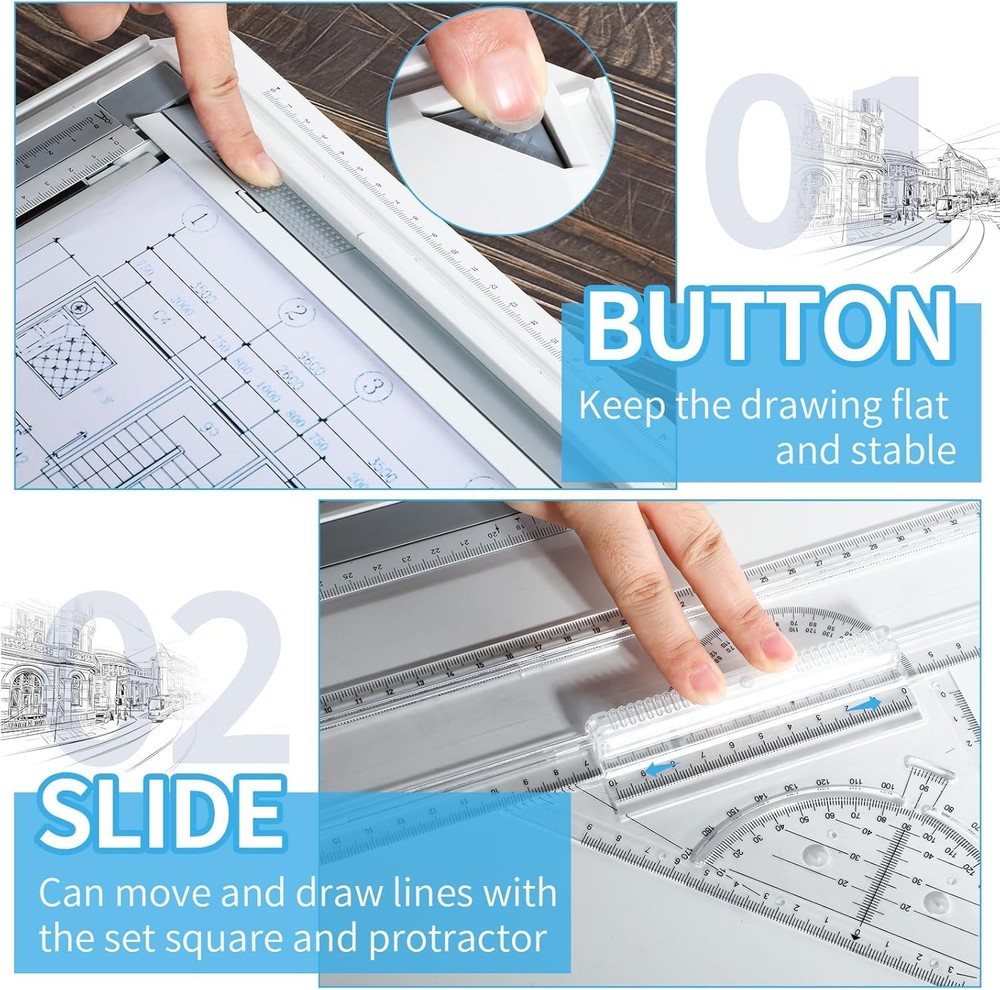 A4 Portable Drafting Table with Adjustable Angle - Multi-Function & Precision