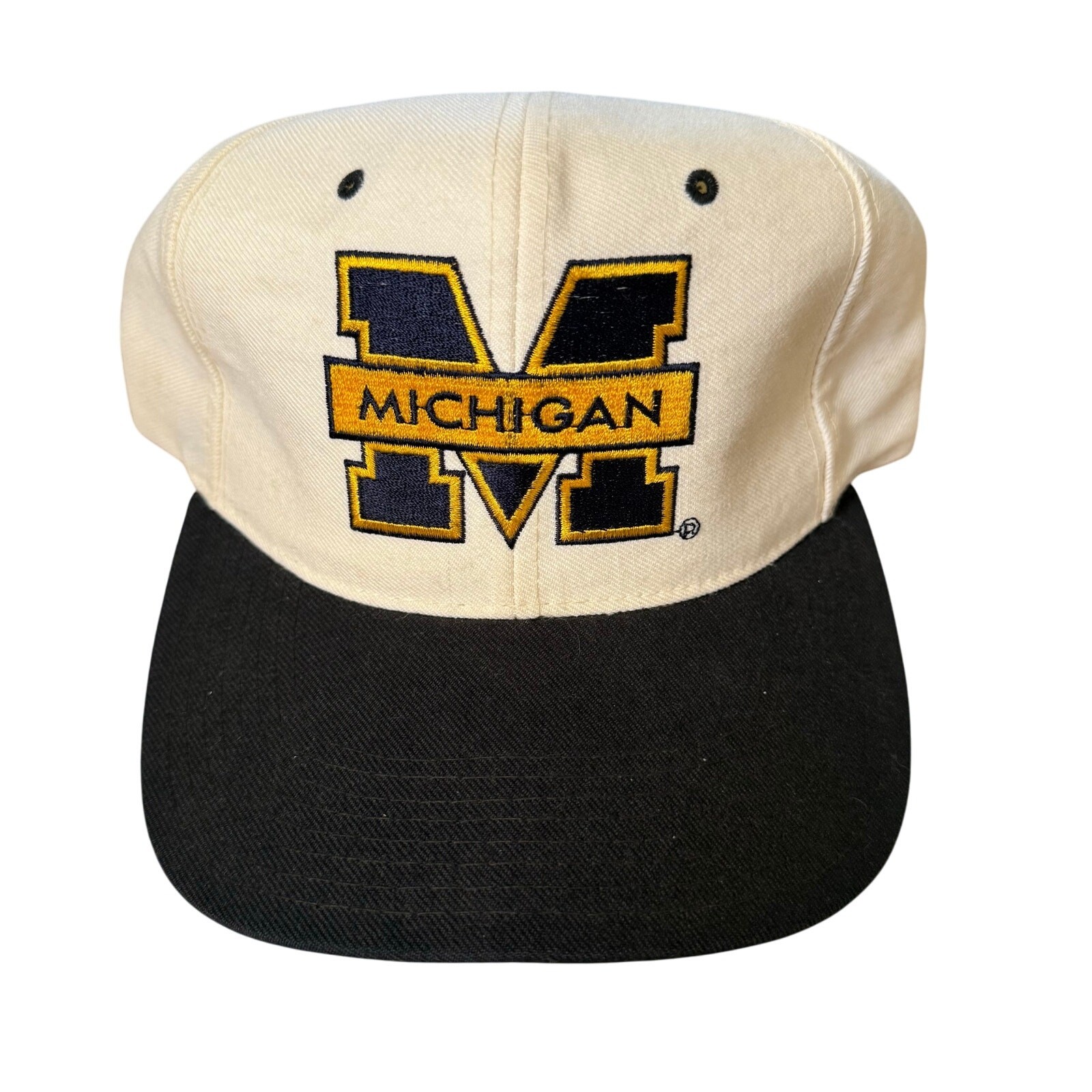 Vintage New Era University Of Michigan Wolverines Snapback Baseball Hat Cap