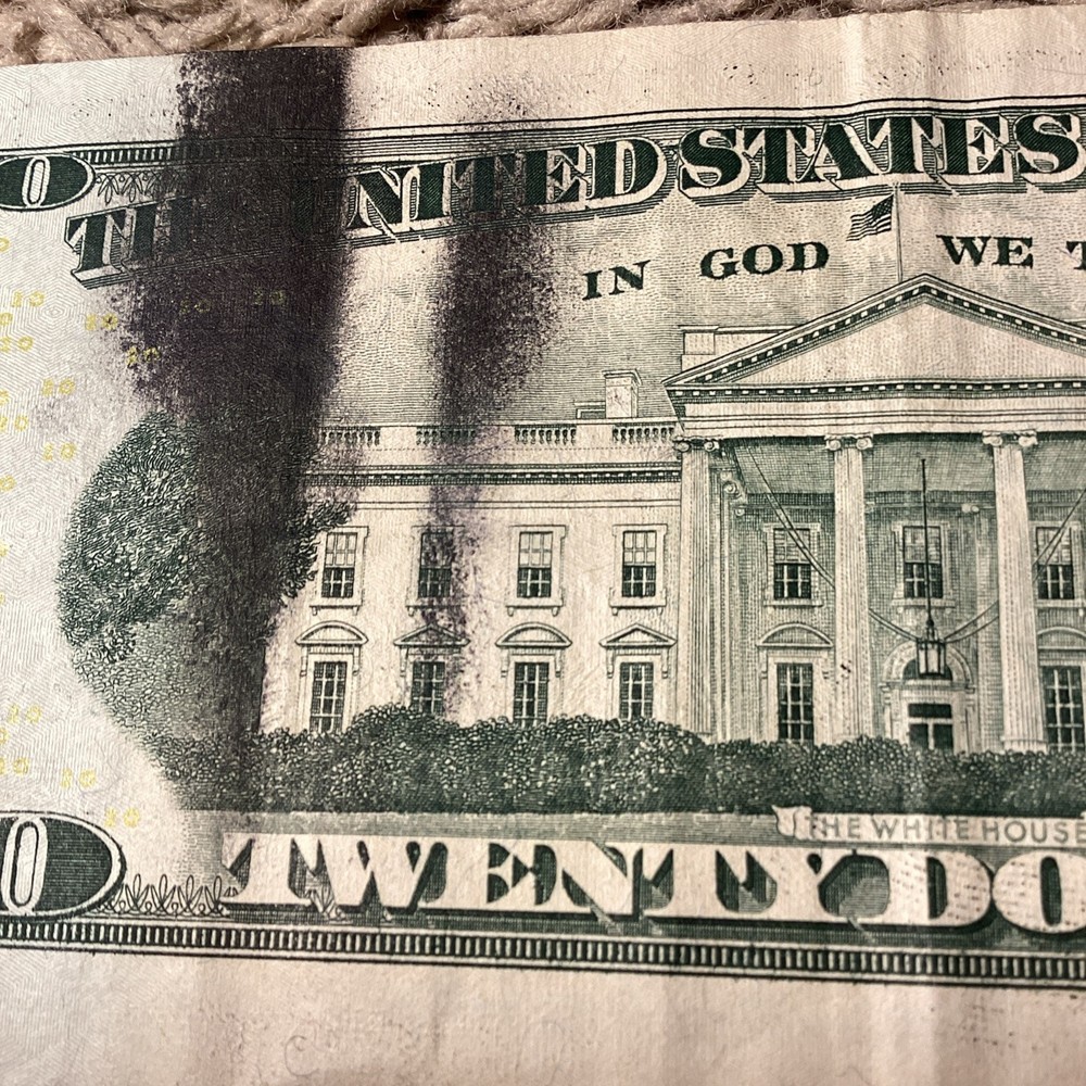20 Dollar Bill Error, 20$ Ink Error 2017 PB06477883