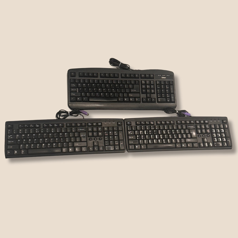 AOpen 3 Keyboard Bundle (KM-826) Wired PS/2 Port Plug & Play Connection