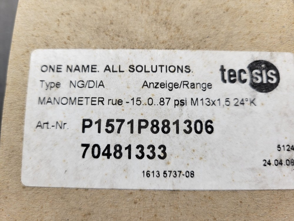 TecSis P1571P881306 Manometer.