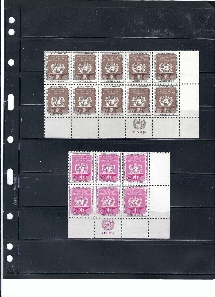 1954 ILO MIB's 6/10 - Scott #25&26 - MNH (1958)