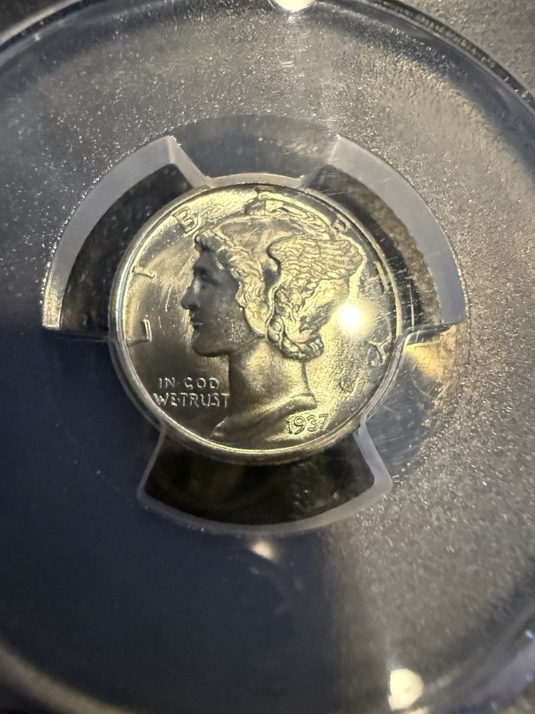 1937 Mercury Dime Coin, PCGS MS67FB