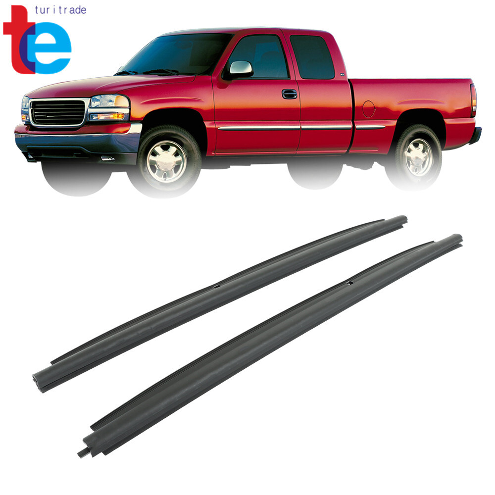 2pcs Front Outer Window Sweep Seals Pair For 99-06 Silverado/Sierra 1500