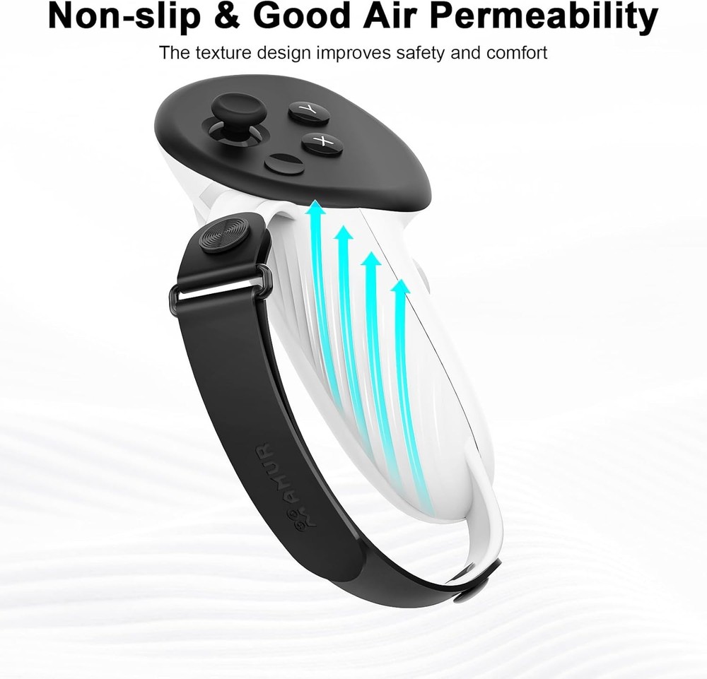 Controller Grips Compatible with Meta/Oculus Quest 3/Quest 3S, Silicone Accessor