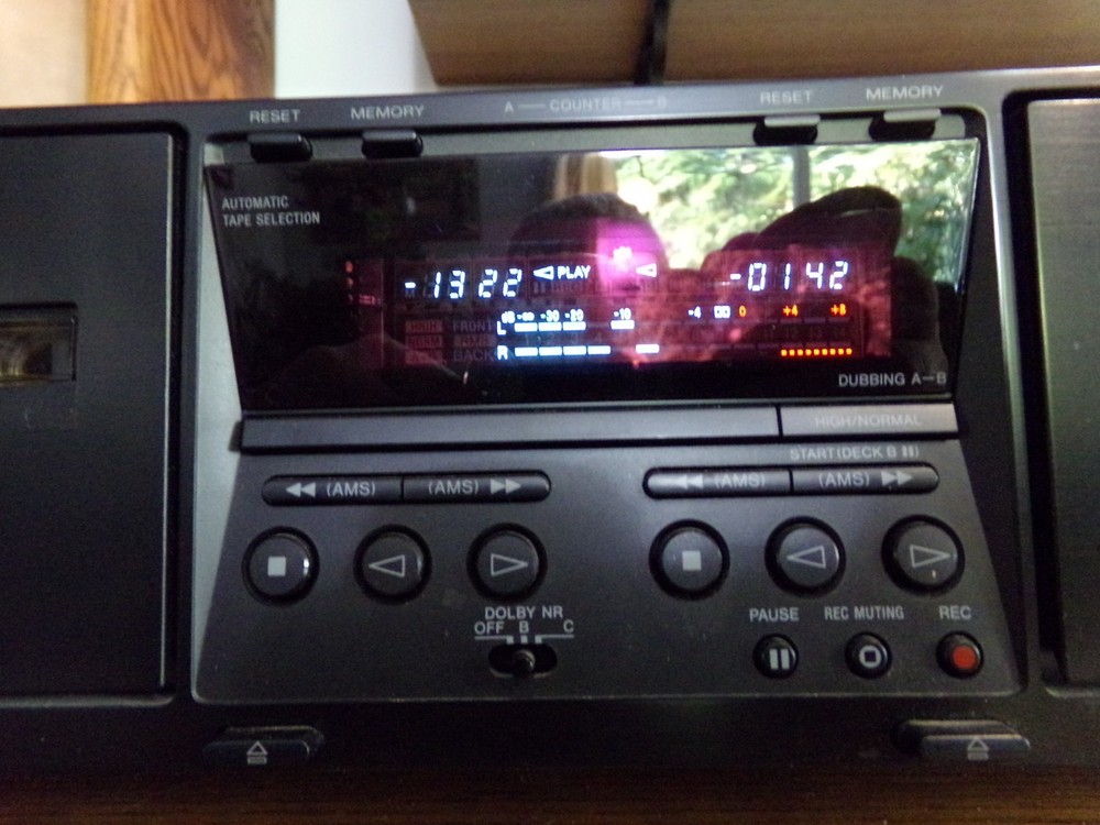 Sony TC-WE475 Dual Deck Cassette Deck Auto Reverse Pitch Control Dolby B C