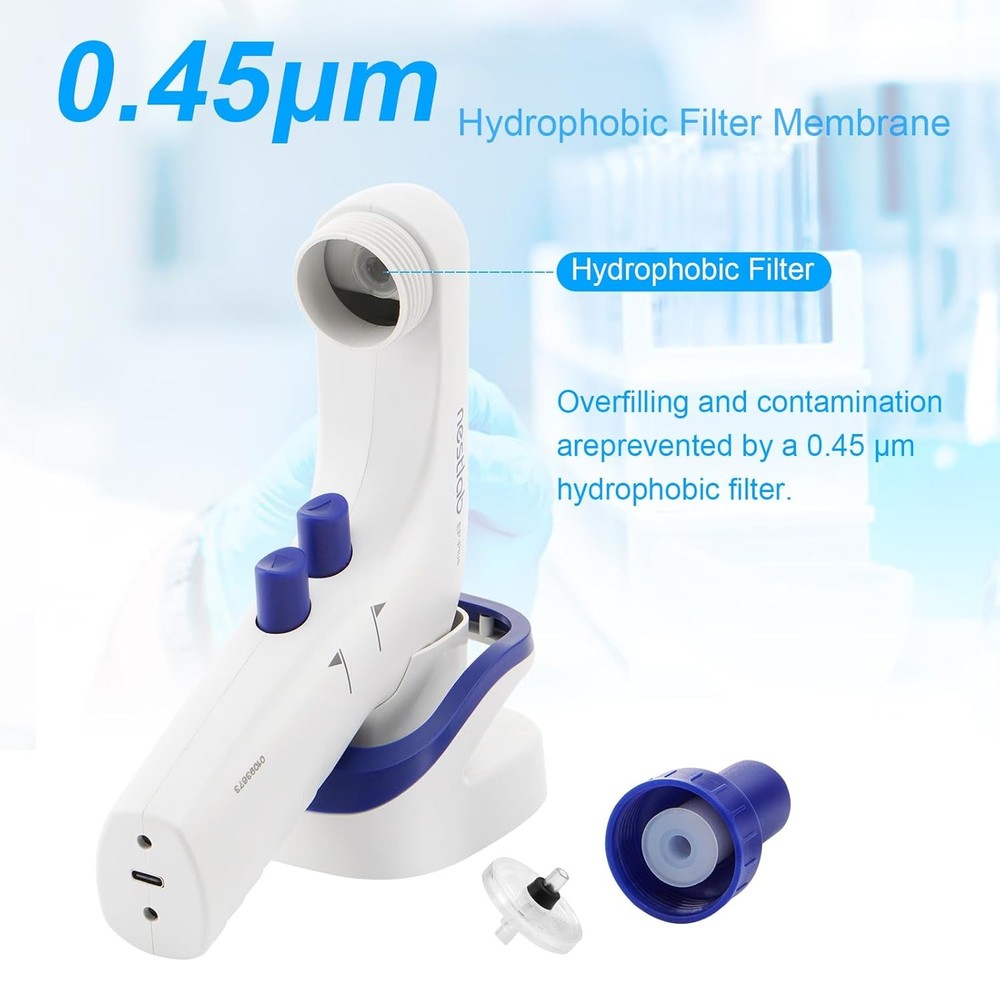 0.1-100ml Controller Electronic Pipettor for Lab LCD Screen 6 Adjustable Speed