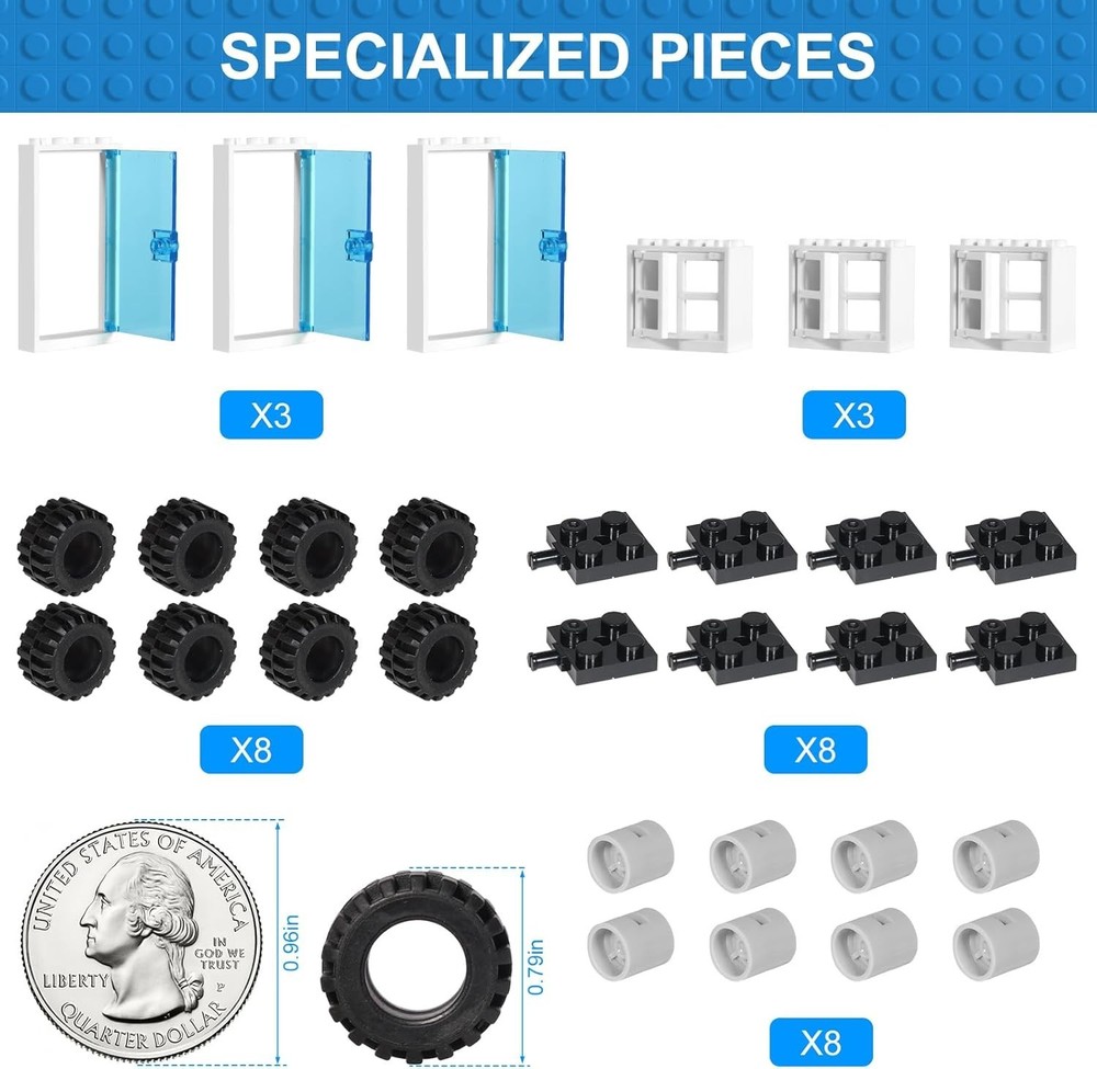 1500-Piece Building Bricks Set with Accessories