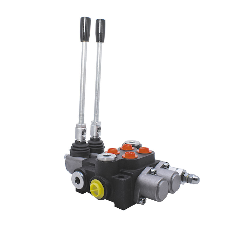Hydraulic Control Valve Double Acting 2 Spool 3600 PSI 13 GPM SAE Ports