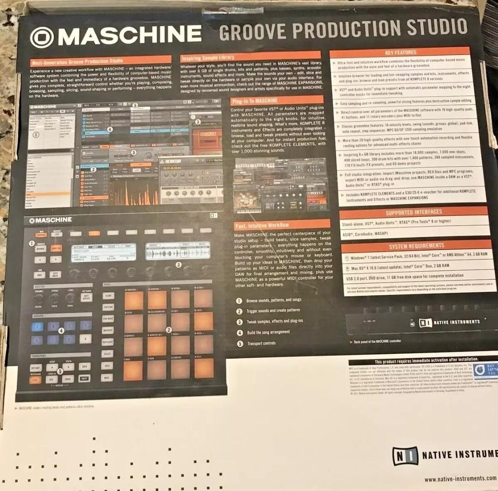 Native Instruments Maschine Groove Production Studio READ (SOLD-AS-IS)