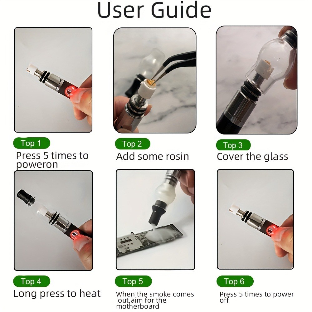 Rosin Atomizer Pen Short Circuit Detector Rosin Adapter Flux Pen presents