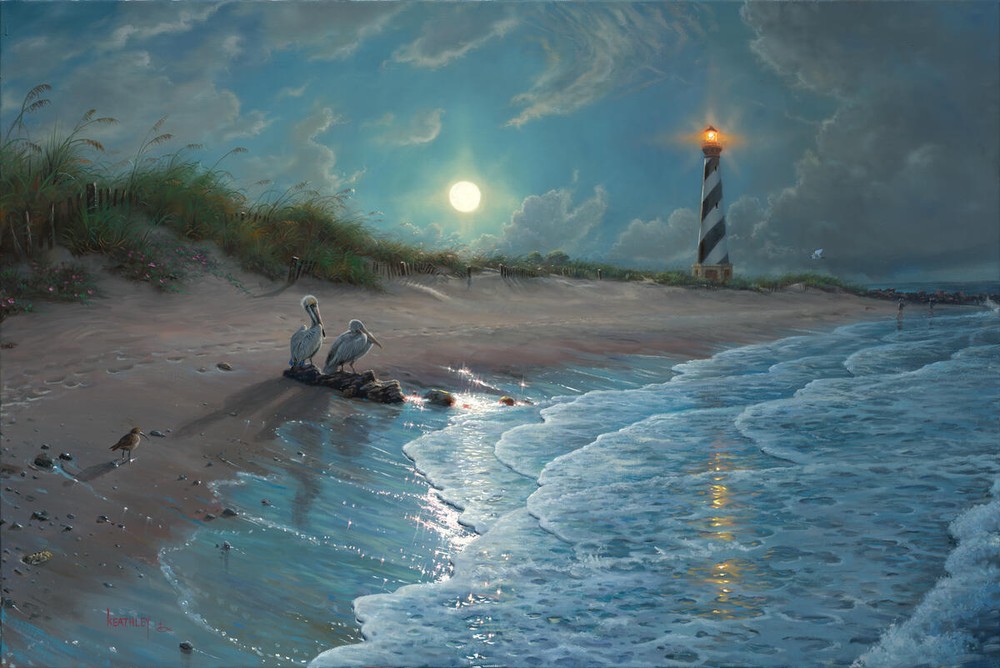 Ceramic Backsplash Tile Mural Nautical Kitchen/Bathroom/Shower - Moonlit Cover
