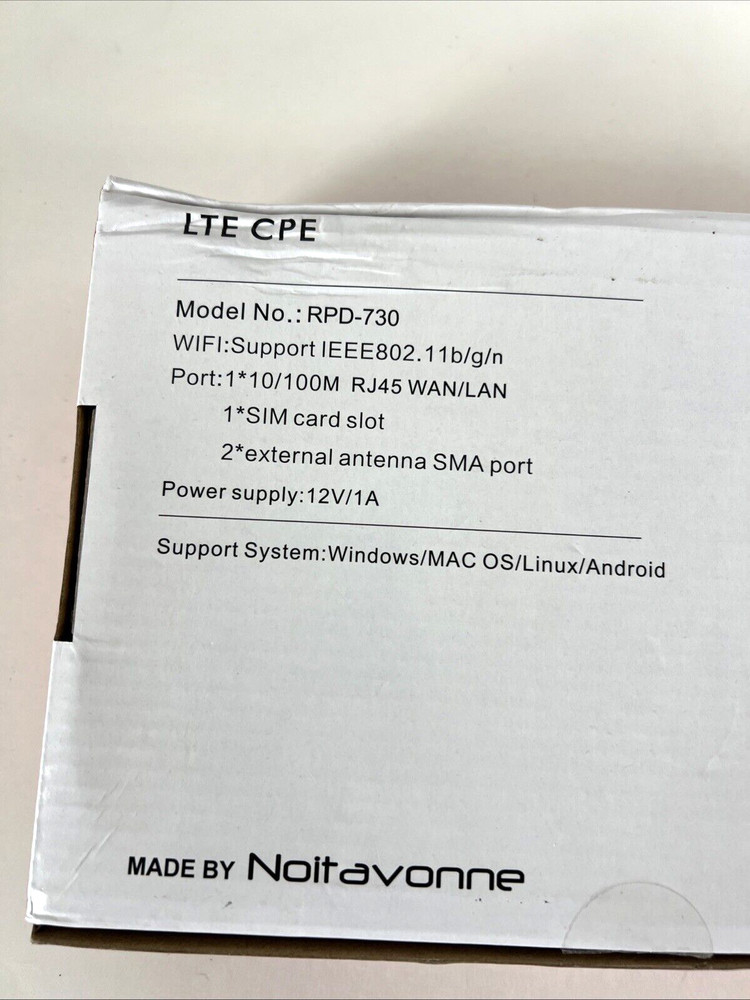 RD Digital LTE CPE Wireless WiFi Router RPD-730