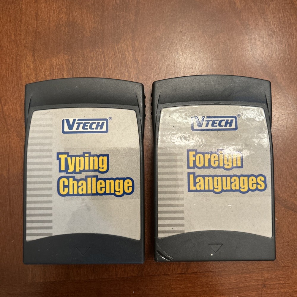 vtech cartridge Game Lot Typing Challenge & Foreign Language