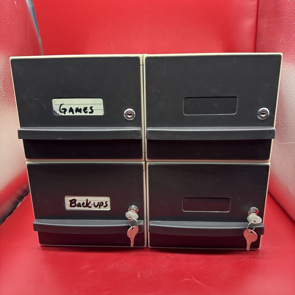 Floppy Disk 3.5” Organizer Storage  Drawers PC Computer Case W/ Keys