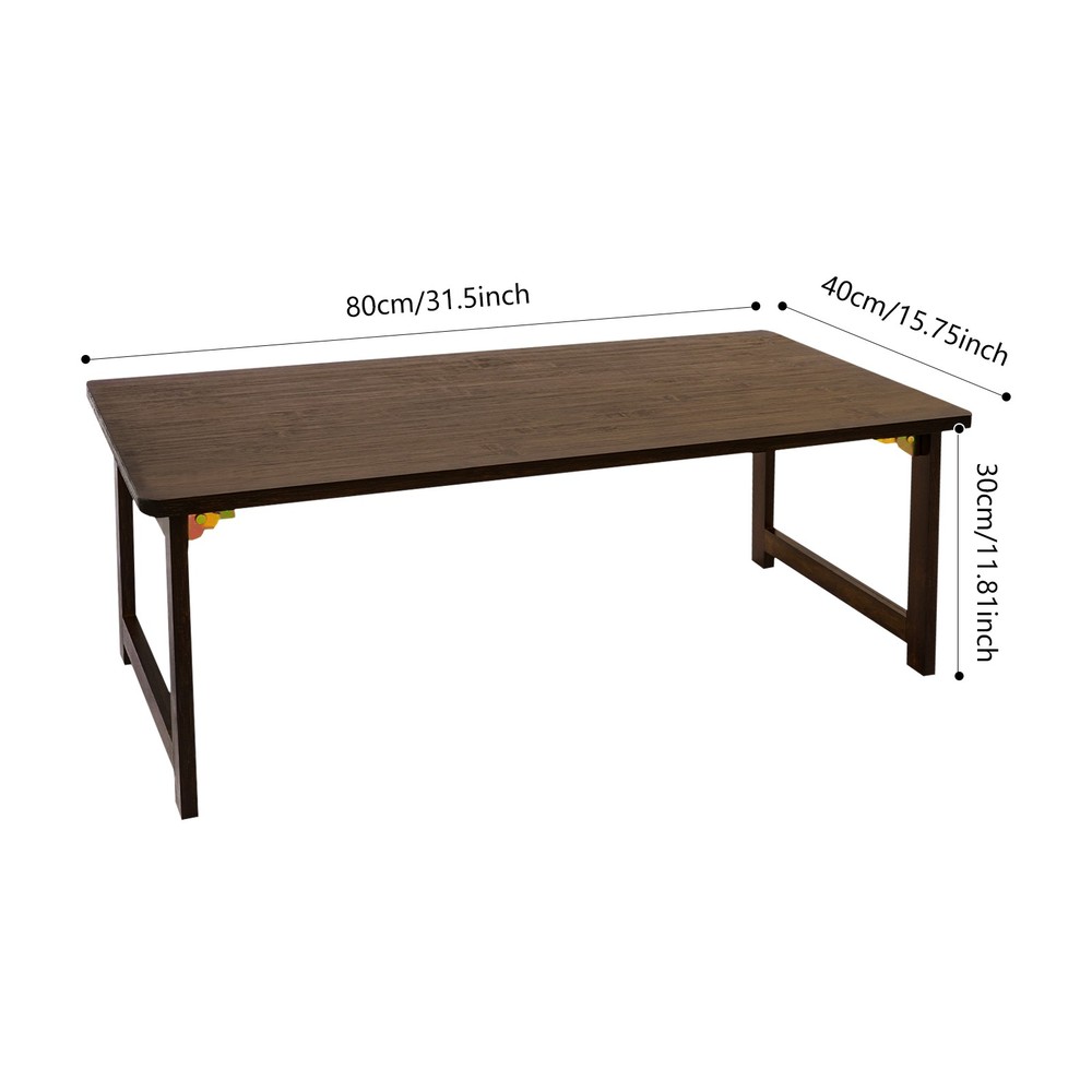 Bamboo Foldable Floor Coffee Table, Low Coffee Table, Floor Standing Table