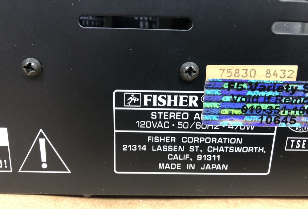 Fisher CA-272 Studio-Standard Integrated Stereo Amplifier – Tested Working