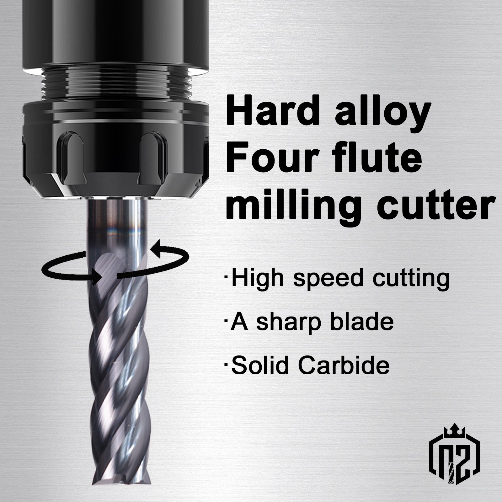 10Pcs 4 Flute 5/16" x13/16" x2-1/2" End Mills Solid Carbide AlTiN Coated CNC Bit