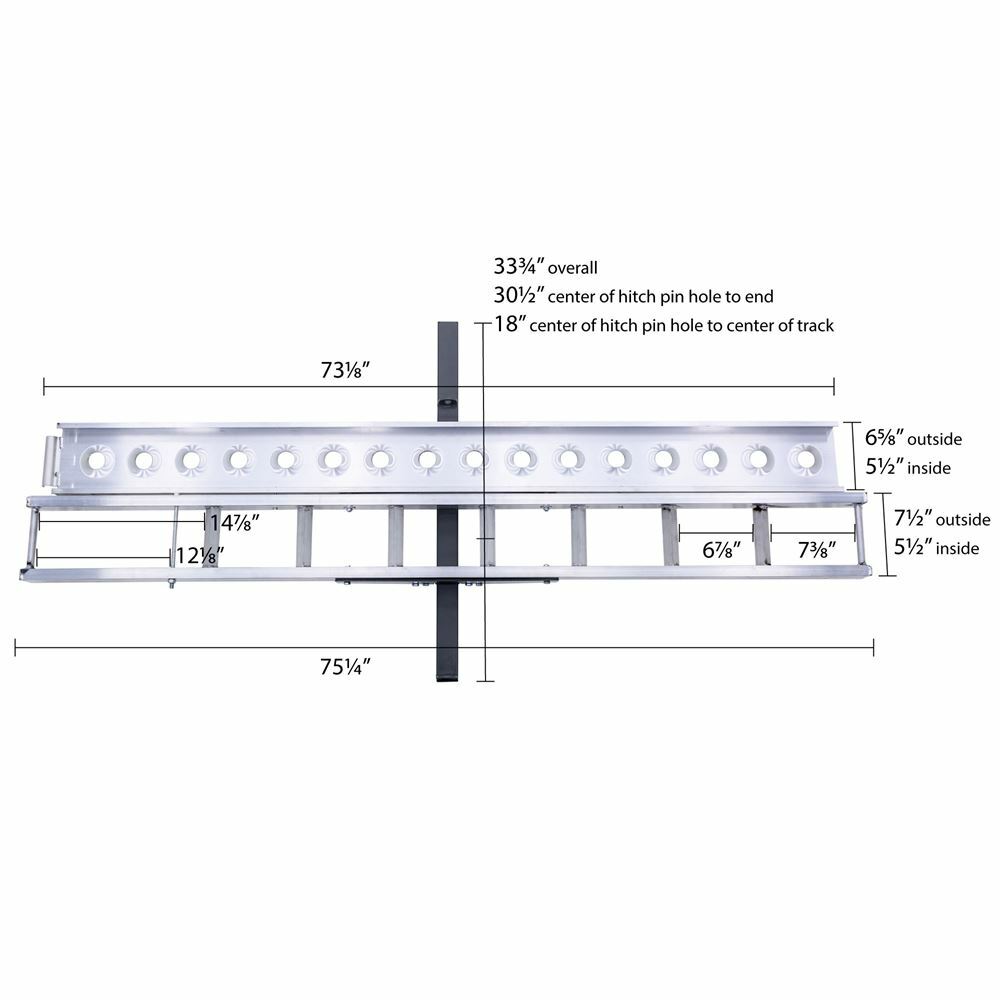 Black Widow AMC-400L Aluminum Motorcycle Carrier with 6' Ramp