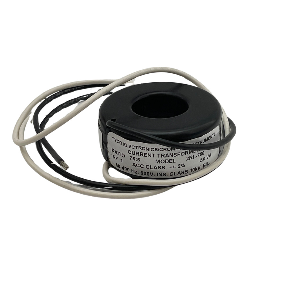 Tyco Electronics/Crompton Instrument 2RL-750 Current Transformer 75:5 40-400Hz