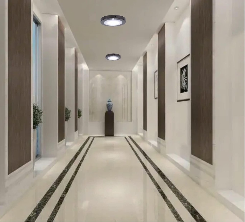 Flush Mount Motion Sensor LED Ceiling Light with Dusk to Dawn, On/Off Automatic