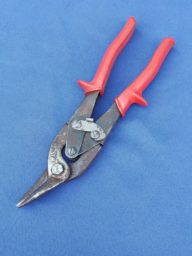 Wiss M1 Aviation Tin Snips Shears Left Cut Red Handles