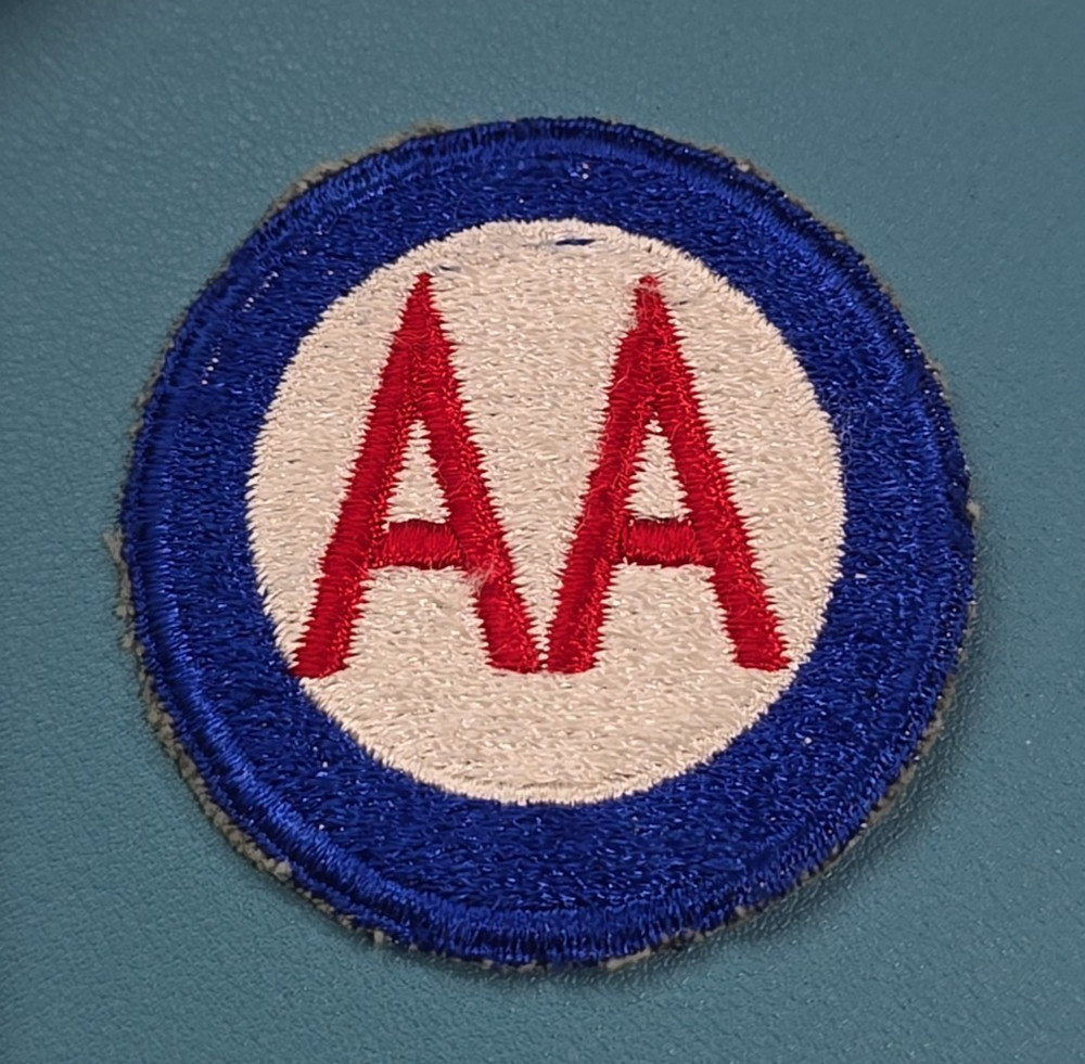 Anti-Aircraft Command Patch-Cut Edge-White Back-Original -SUPER CONDITION WW-II*
