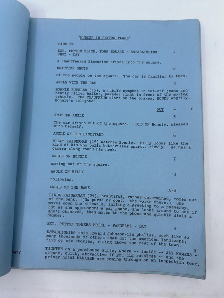 1977 Murder in Peyton Place Revised Final TV Script Richard DeRoy 6/6/77