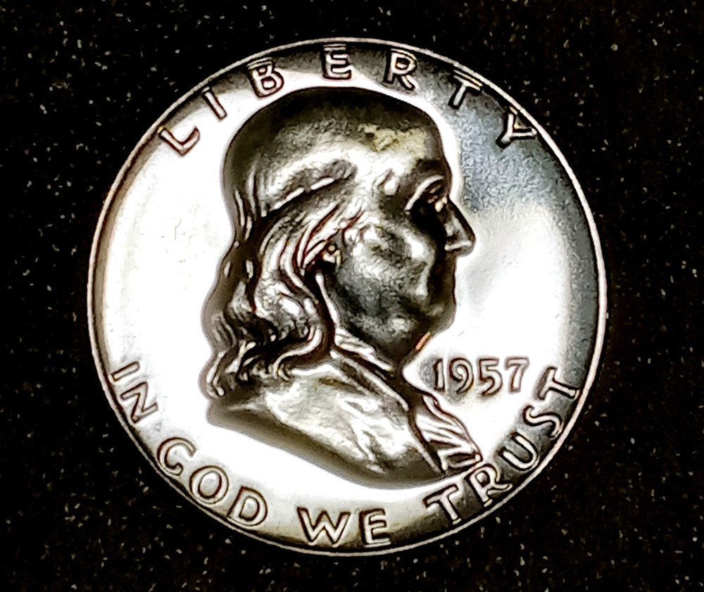 1957 Franklin Half Dollar PROOF 90% Silver