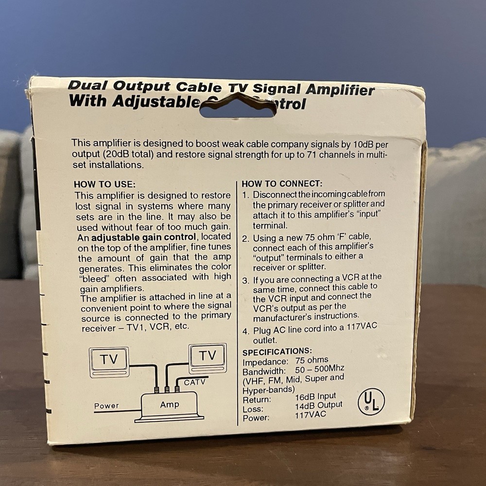 Arista Cable System Signal Amplifier Model 56-942