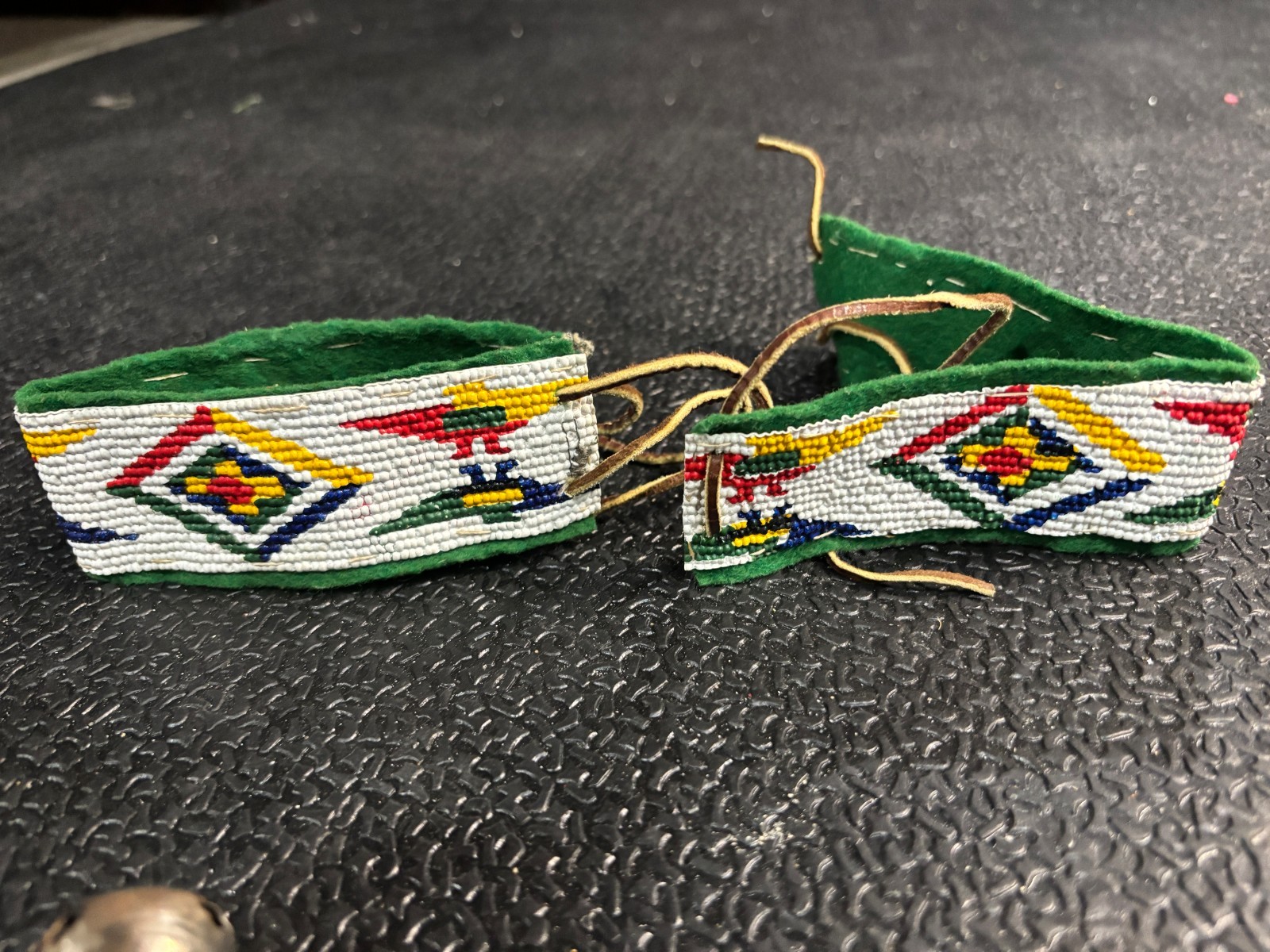 Ceremonial Native American Dancing Bells Leather/Bells AND Painted strap set
