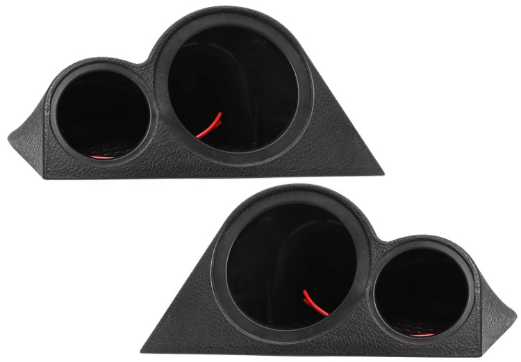 Midrange & Tweeter Dash Mount Housing Pods Boxes 2-Way Installation Kit Plastic