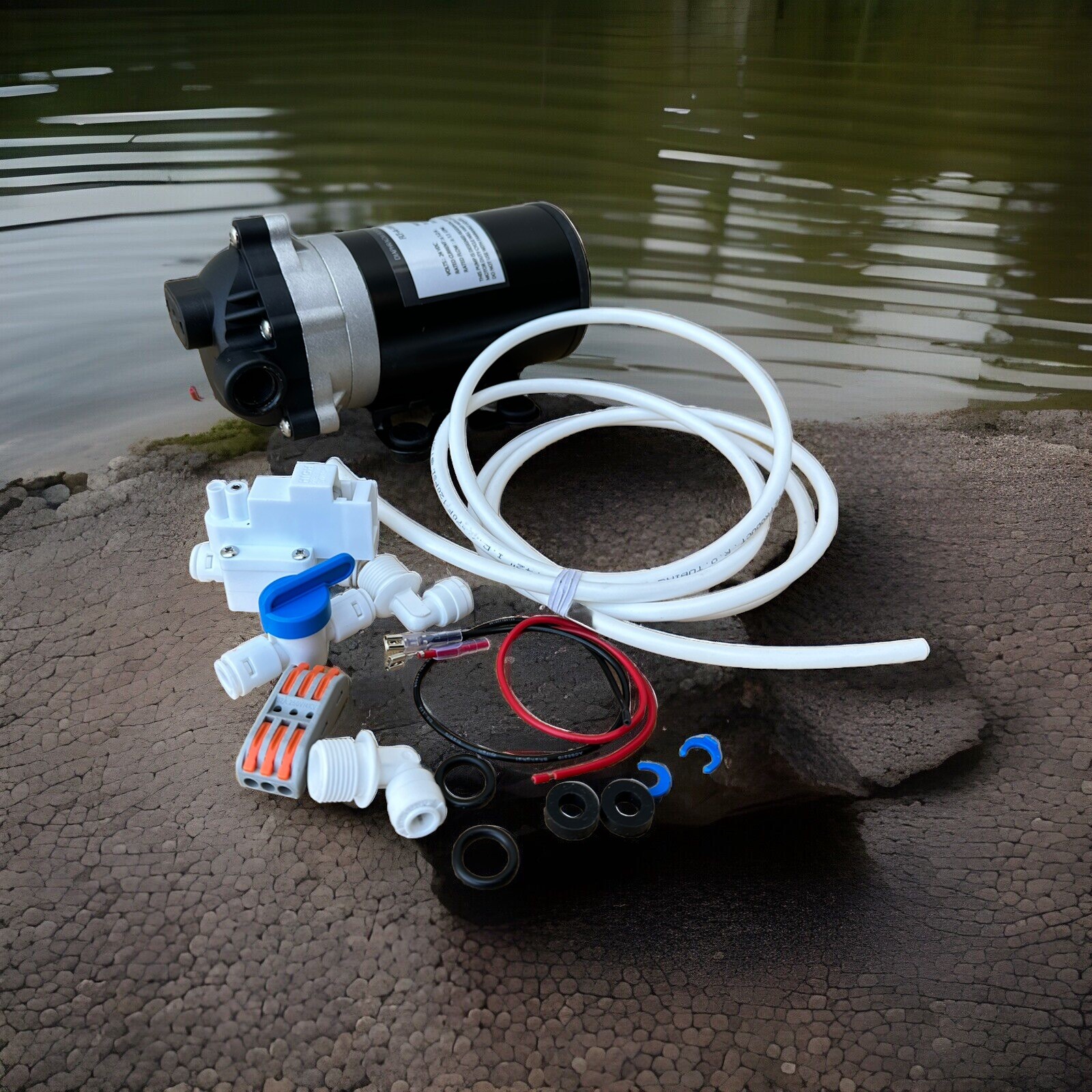 110V 24V DC/AC Diaphragm Booster Water Pump for RO Reverse Osmosis Caravan RV