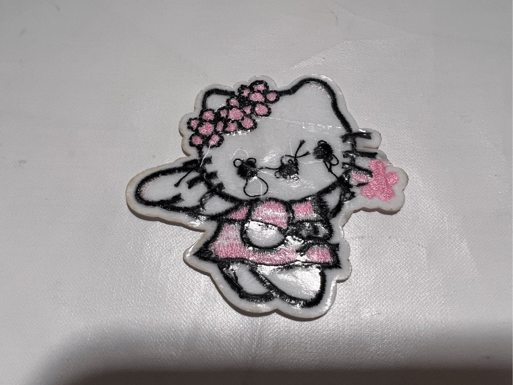 Hello Kitty as a Fairy with Flowers Iron on Patch