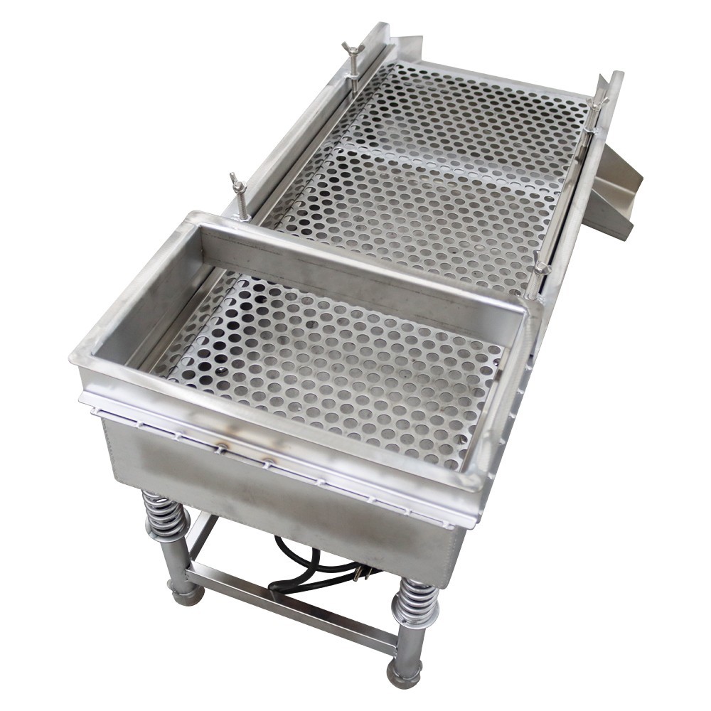 110V Linear Vibrating Sifter with 12mm Screen Straight Vibrating Sieve Shaker