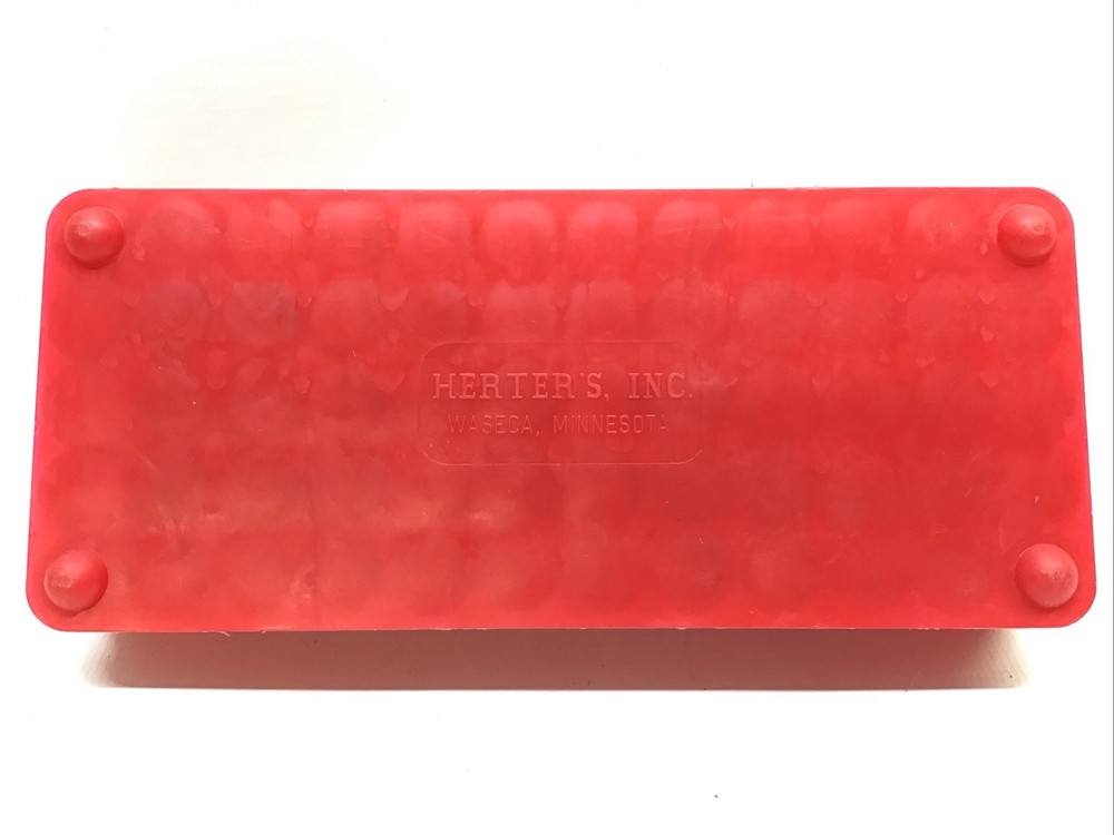 Vintage Herter’s Reloading (60) Round Shell Holder Tray Red