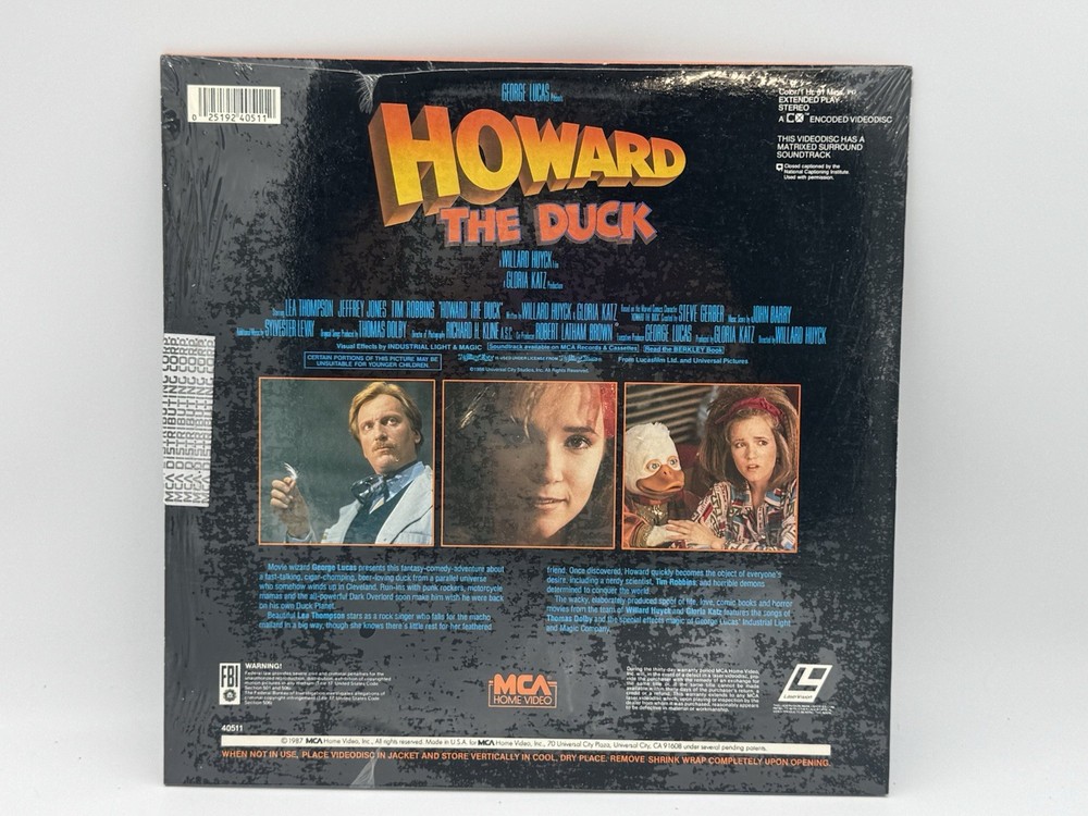 HOWARD THE DUCK (LASERDISC) 1987