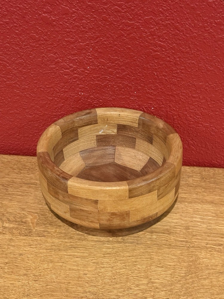 Wood Segmented Bowl 4" Beautiful