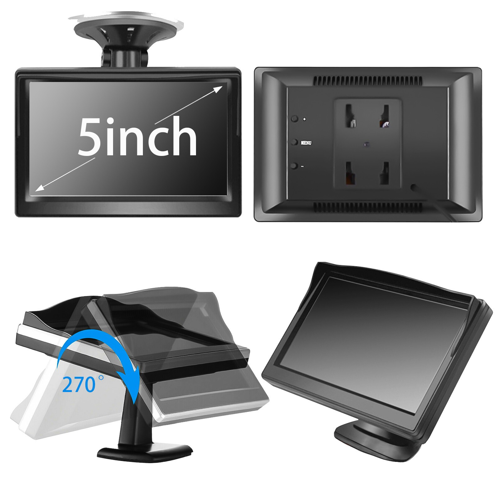 Digital Wireless Rear view Backup Camera 5" Car Monitor for Truck Camper Trailer