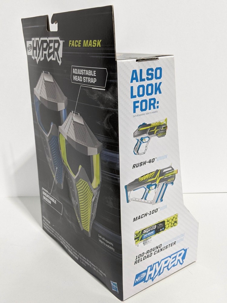 Nerf Hyper Yellow and Gray Face Mask [NEW]