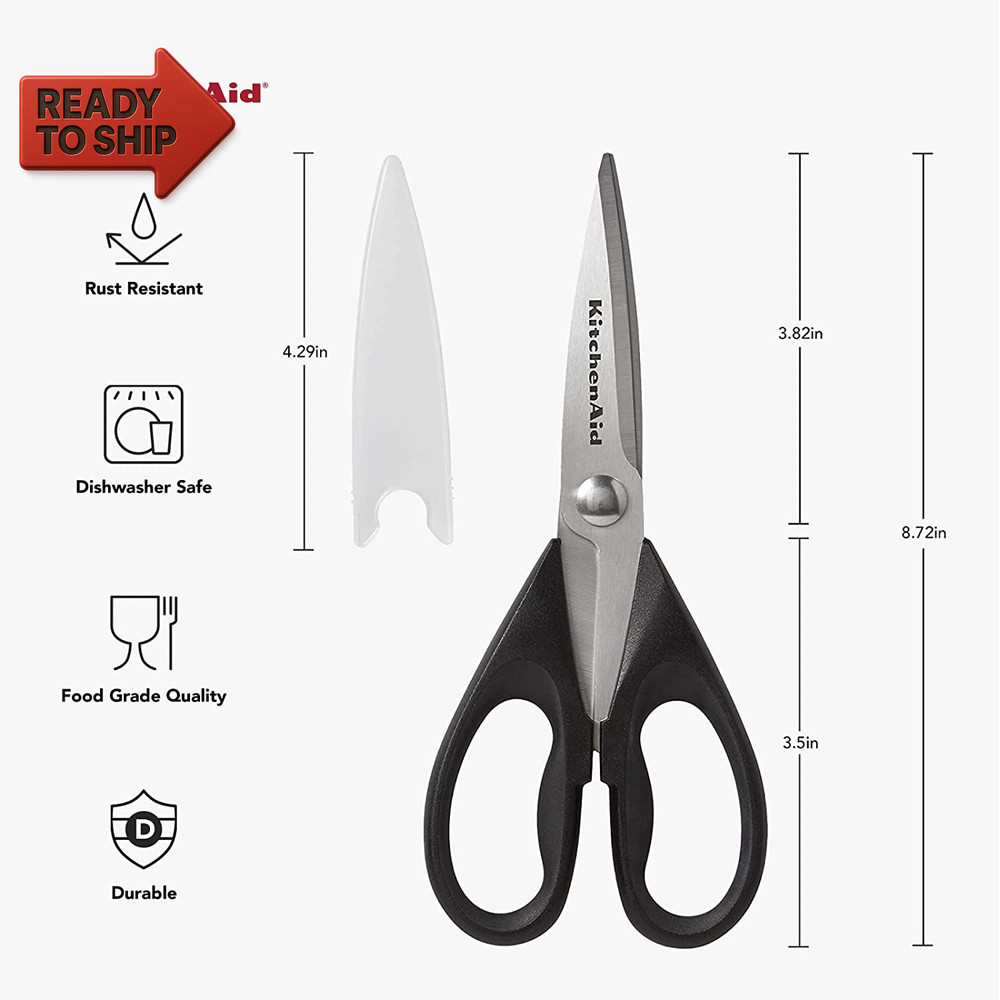 Kitchenaid All Purpose Kitchen Shears with Protective Sheath Durable Stainless S