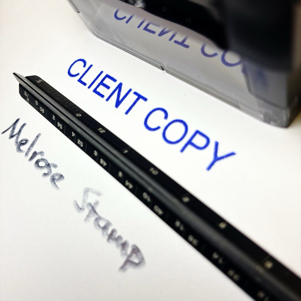 Client Copy Rubber Stamp Blue Ink Self Inking Ideal 4913