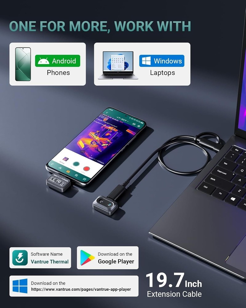 Super Resolution 512×384 Infrared Thermal Camera Android Image Camera