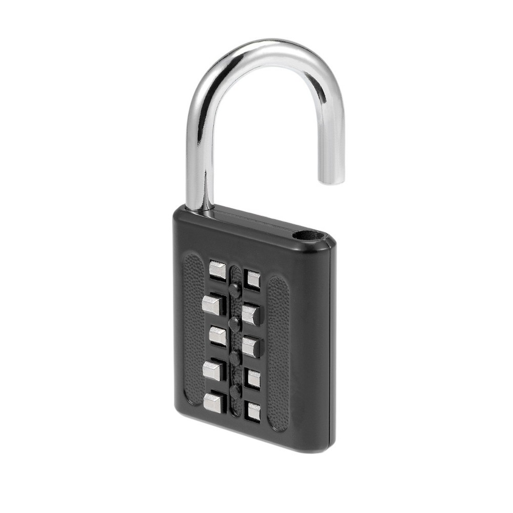 10-Digit Combination Padlock Push Button Locker Cabinet Lock Black