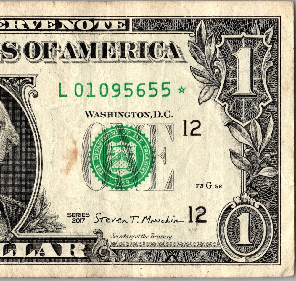 2017 L Star note Fancy Serial Number Regular Run