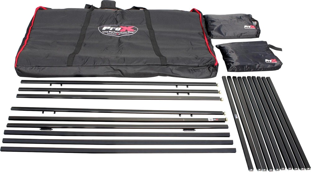 5 Panel Black Frame DJ Facade W-Stainless Quick Release 180 Deg. Hinges