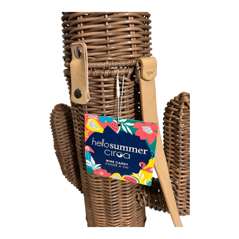 CIROA CACTUS WINE CADDY RESIN WICKER